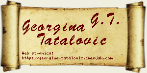Georgina Tatalović vizit kartica